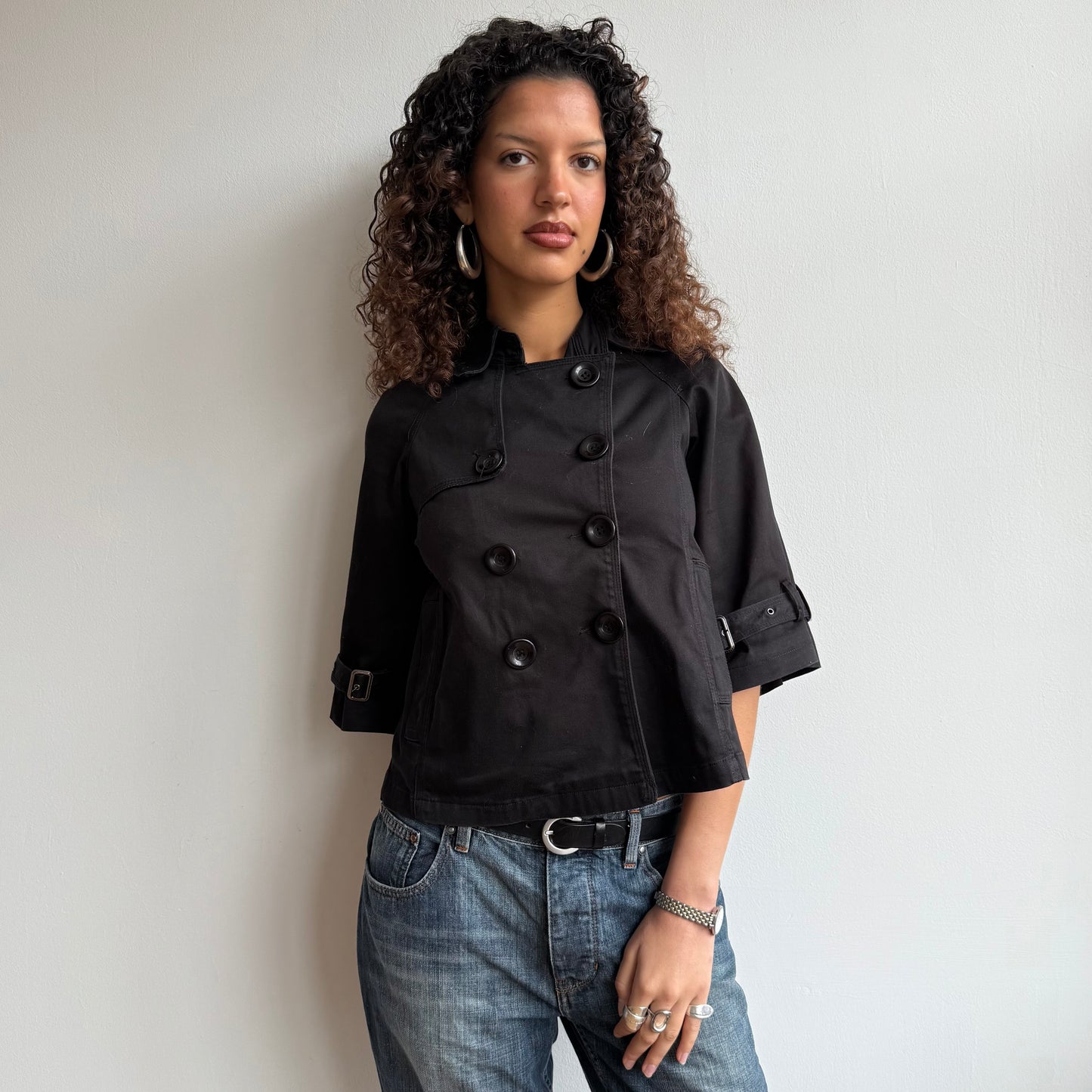 Back buckle sleeve trench - Size S/M