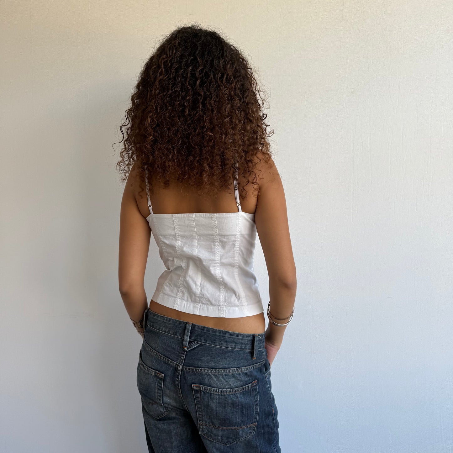 White milkmaid top - Size S