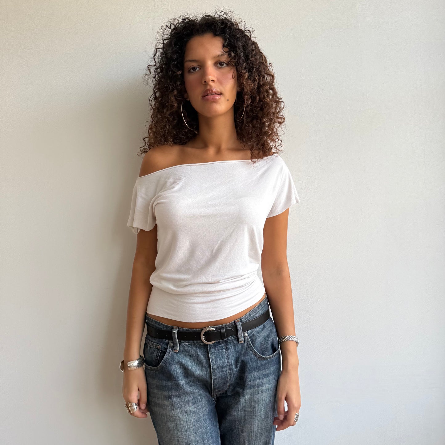 White slouchy t-shirt - Size M