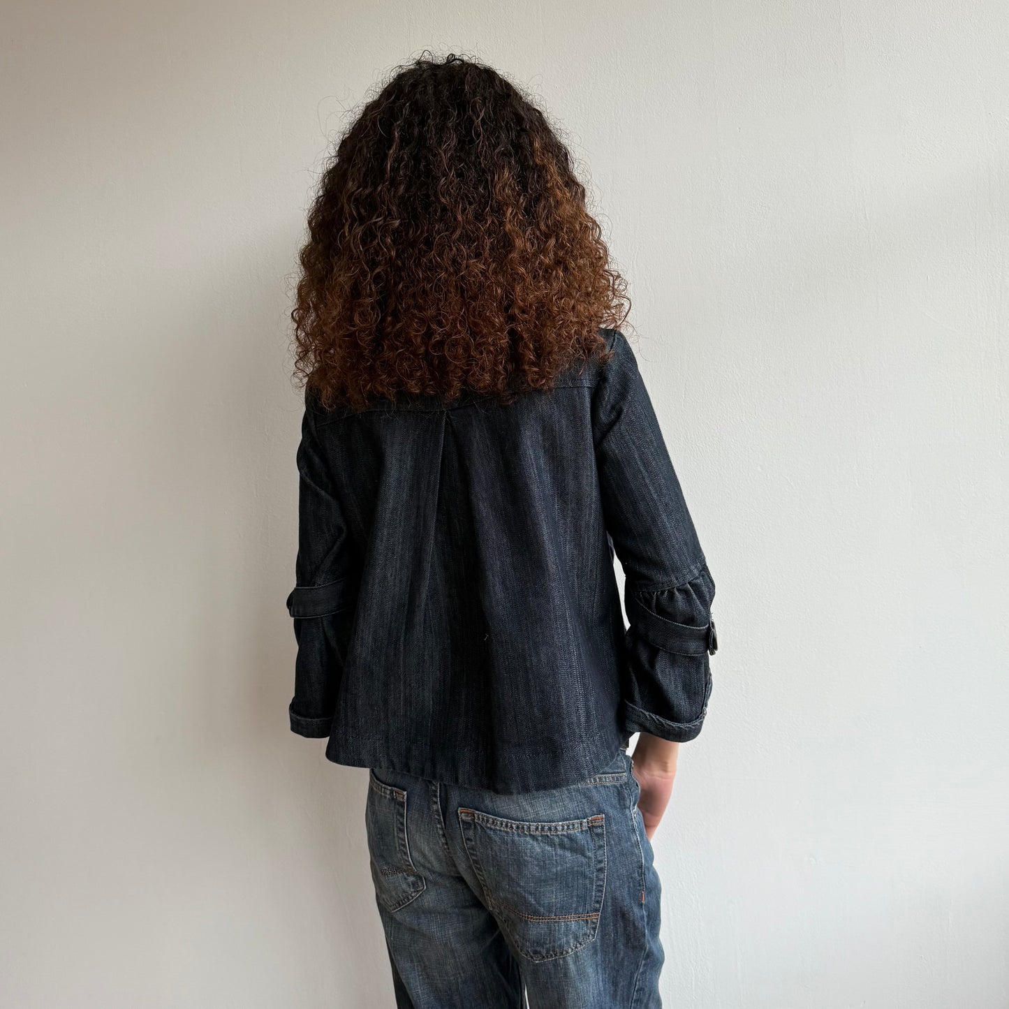 Denim 3/4 sleeve peacoat - Size M