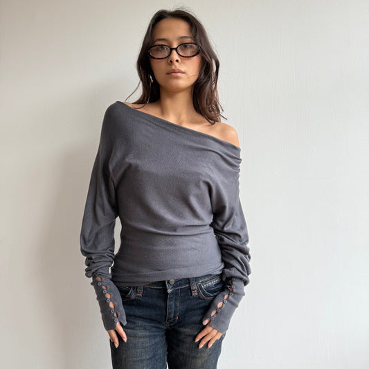 Grey slouchy knit - Size S (1)