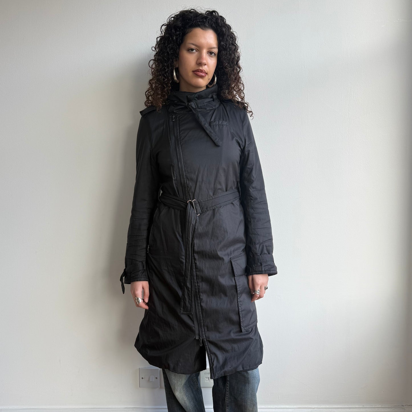 Black Cop Copine maxi coat - Size M