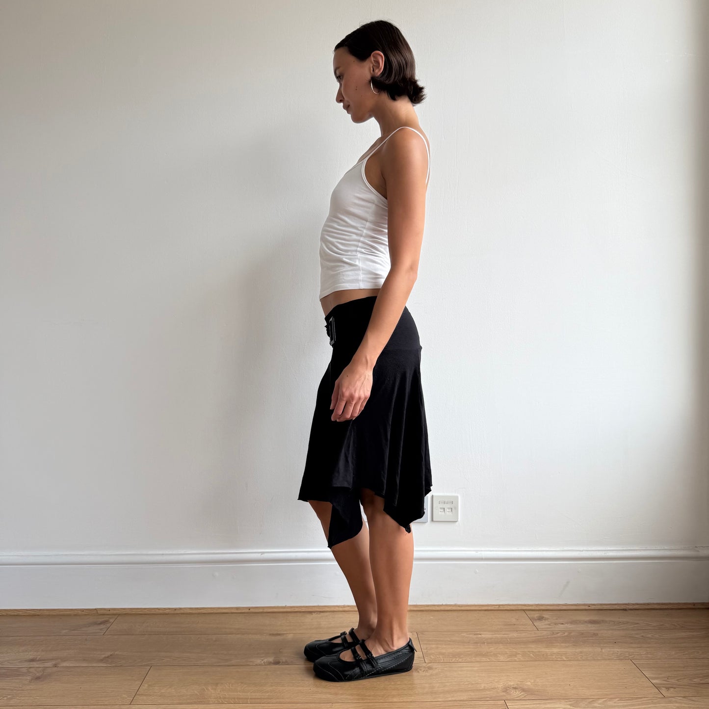 Black belt midi skirt - Size M