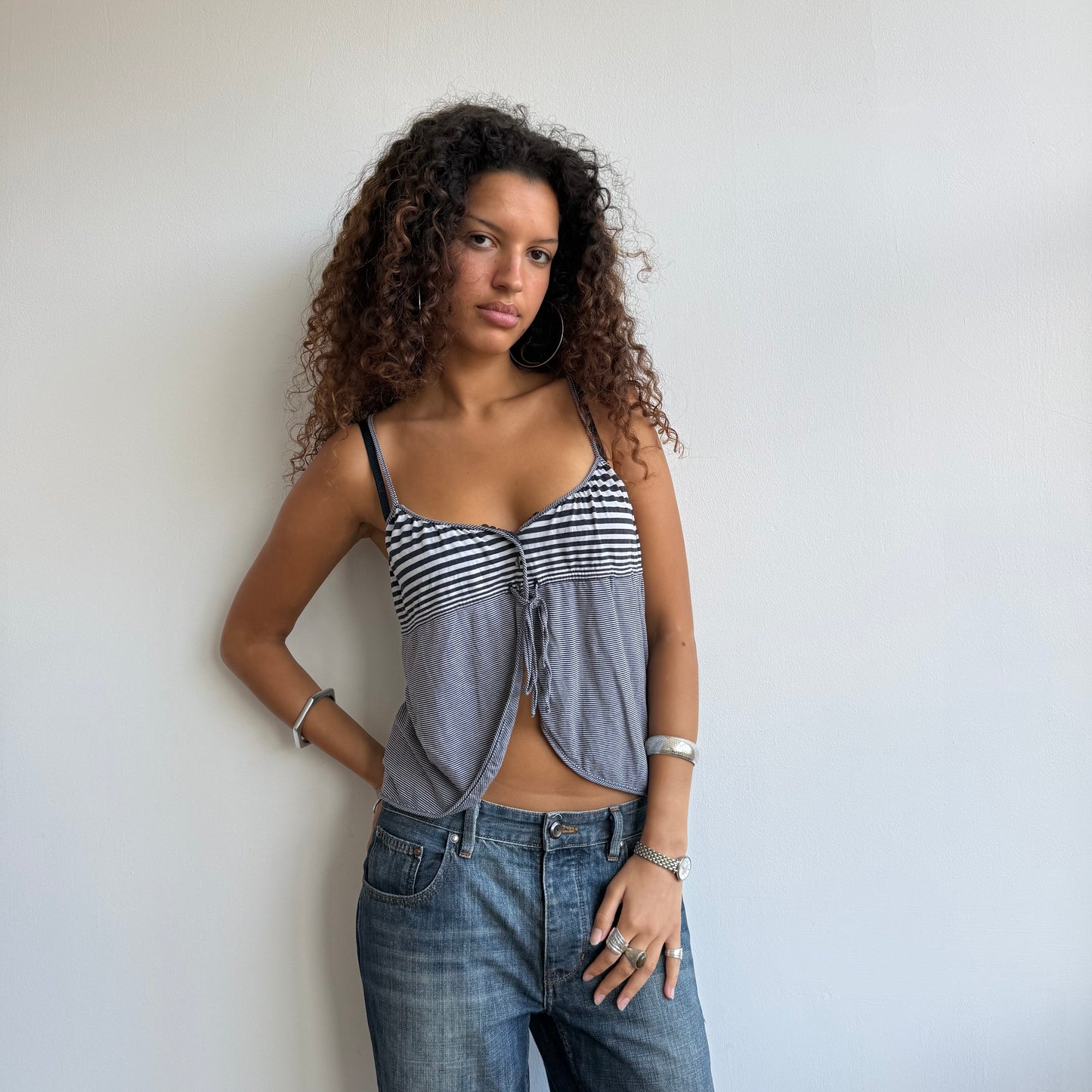 Cop Copine stripe open front top - Size S
