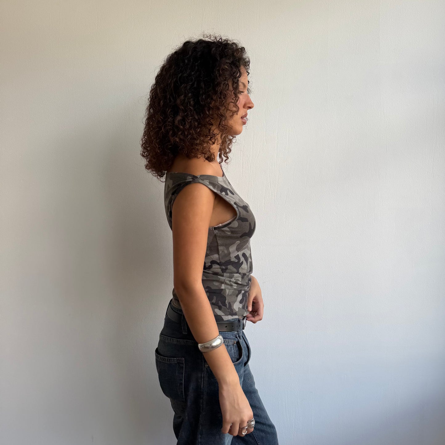 Camo slouchy top - Size M