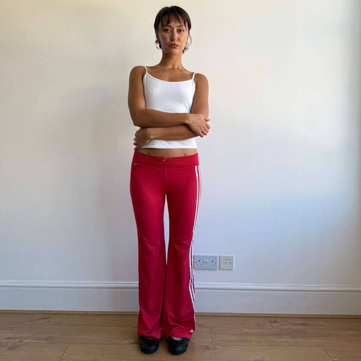Red Adidas toggle waist yoga pants - Size S