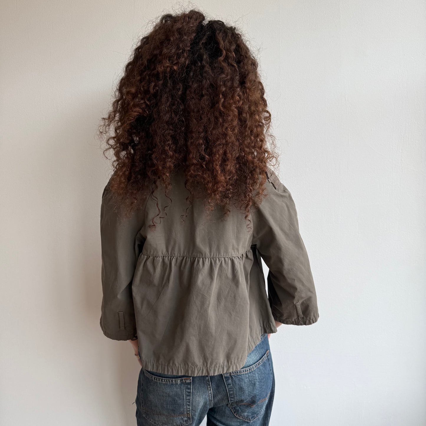 Khaki swing peacoat - Size M