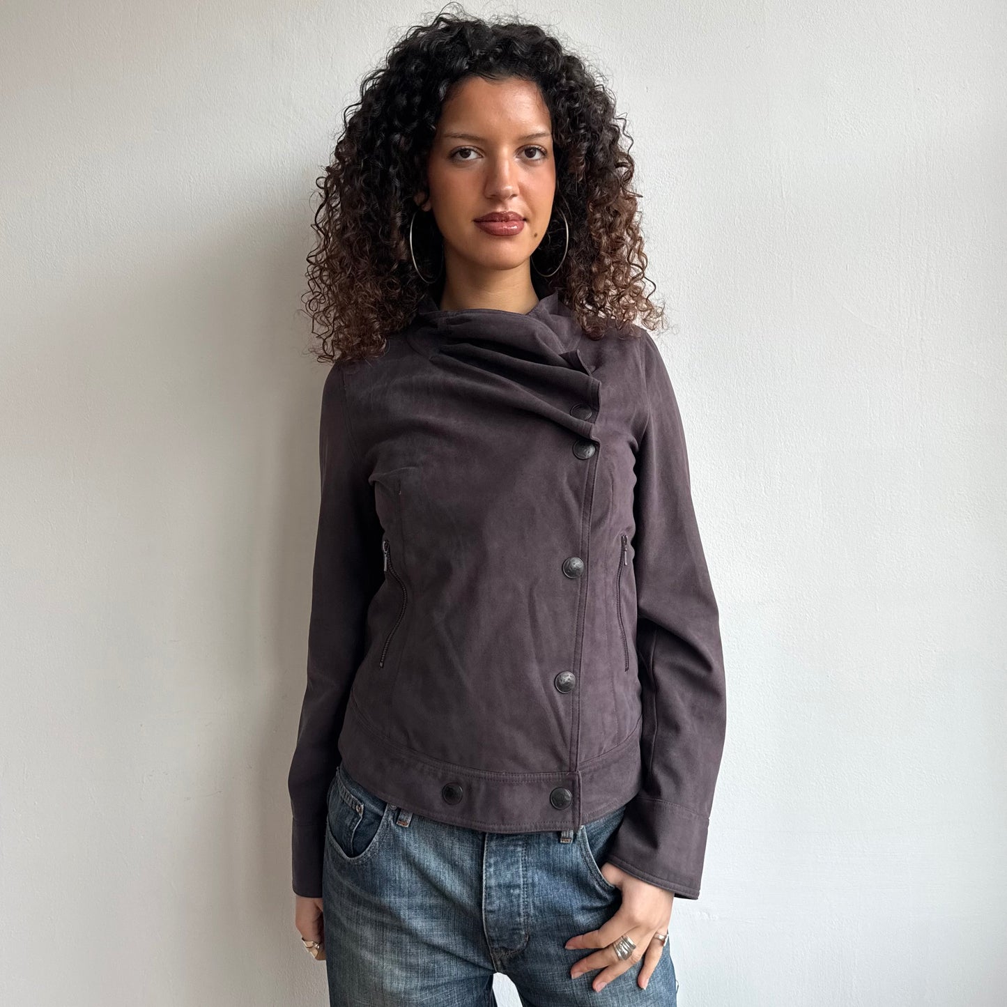 Cop Copine suedette slouchy jacket - Size S/M