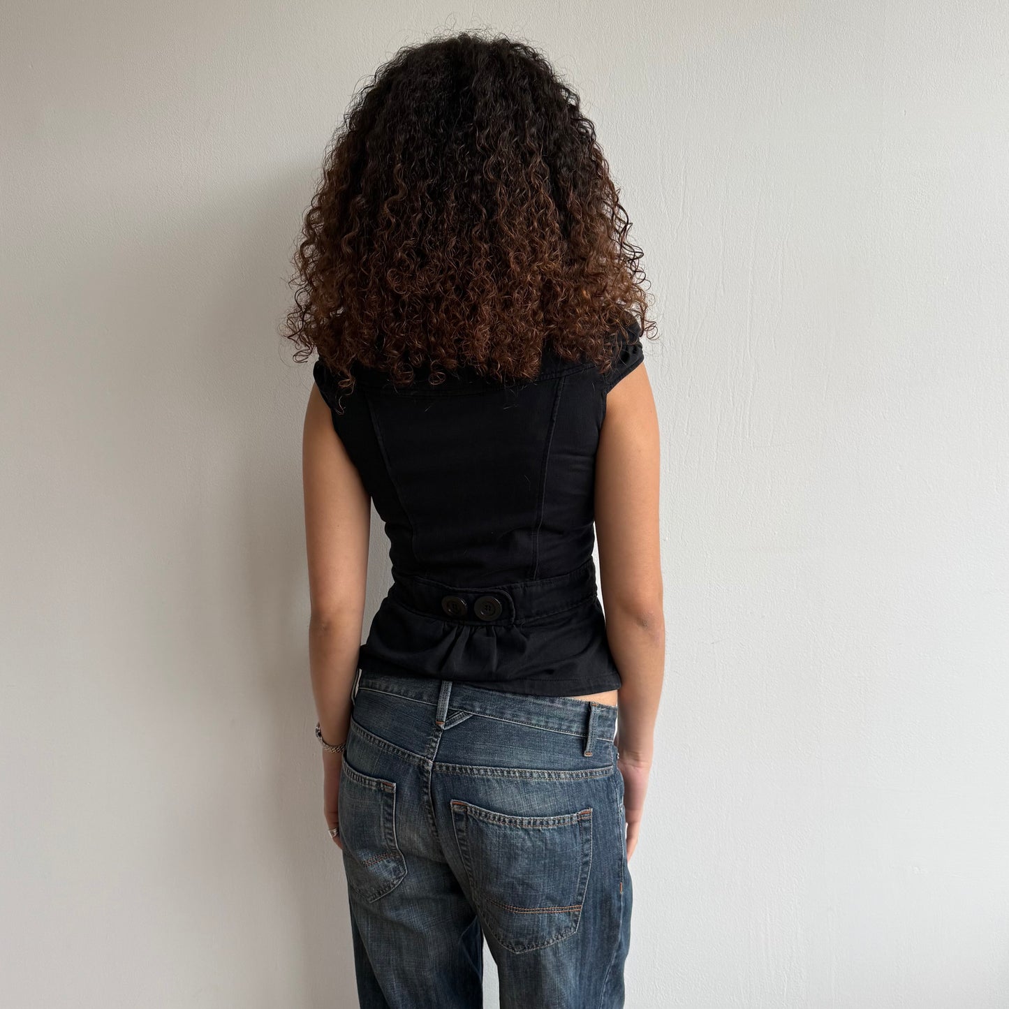 Short sleeve black peacoat jumper - Size S