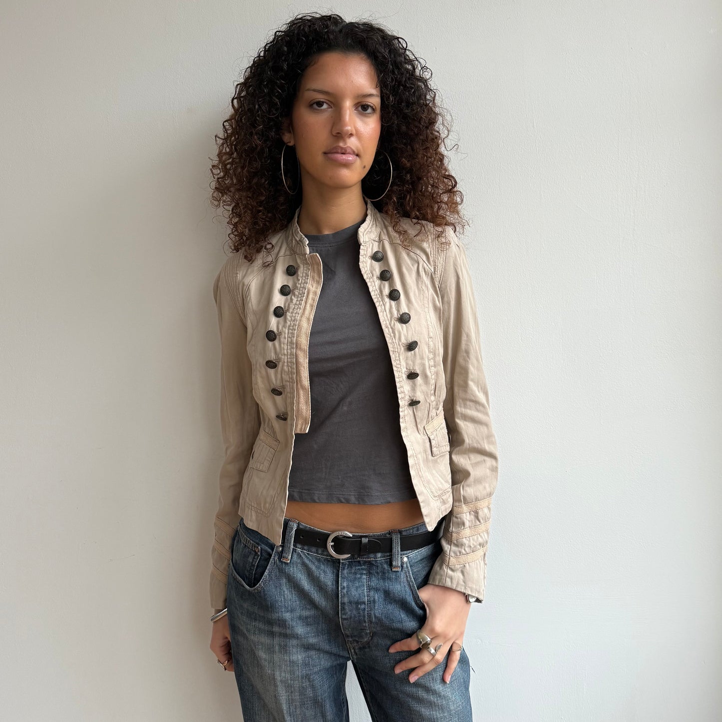 Beige military jacket - Size S