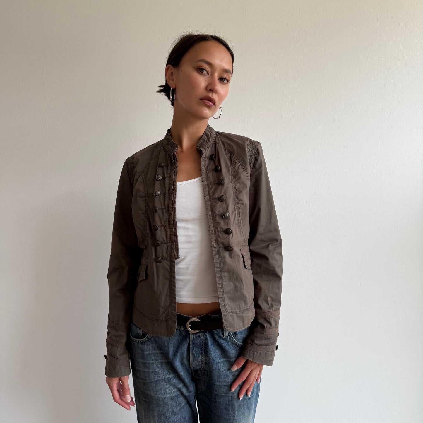 Khaki military jacket - Size S/M