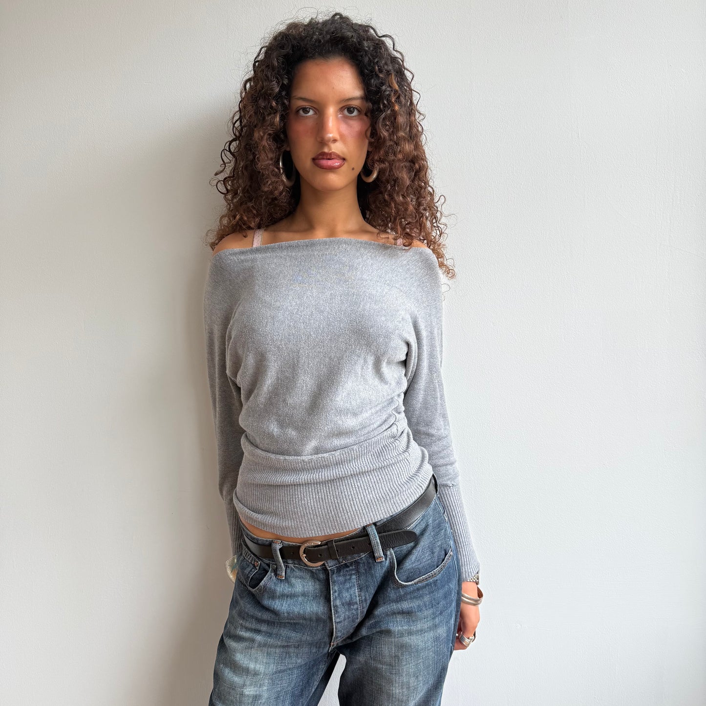 Grey slouchy knit