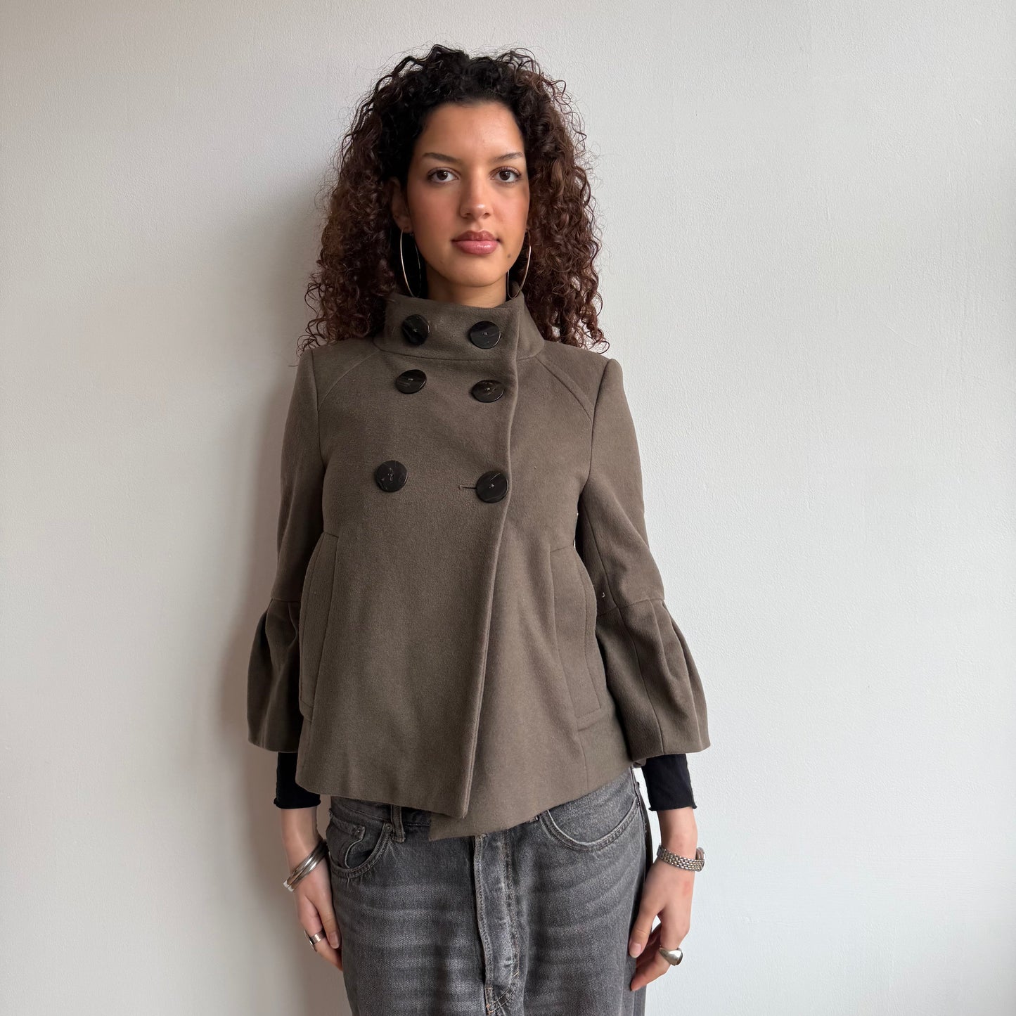 Taupe peacoat - Size S