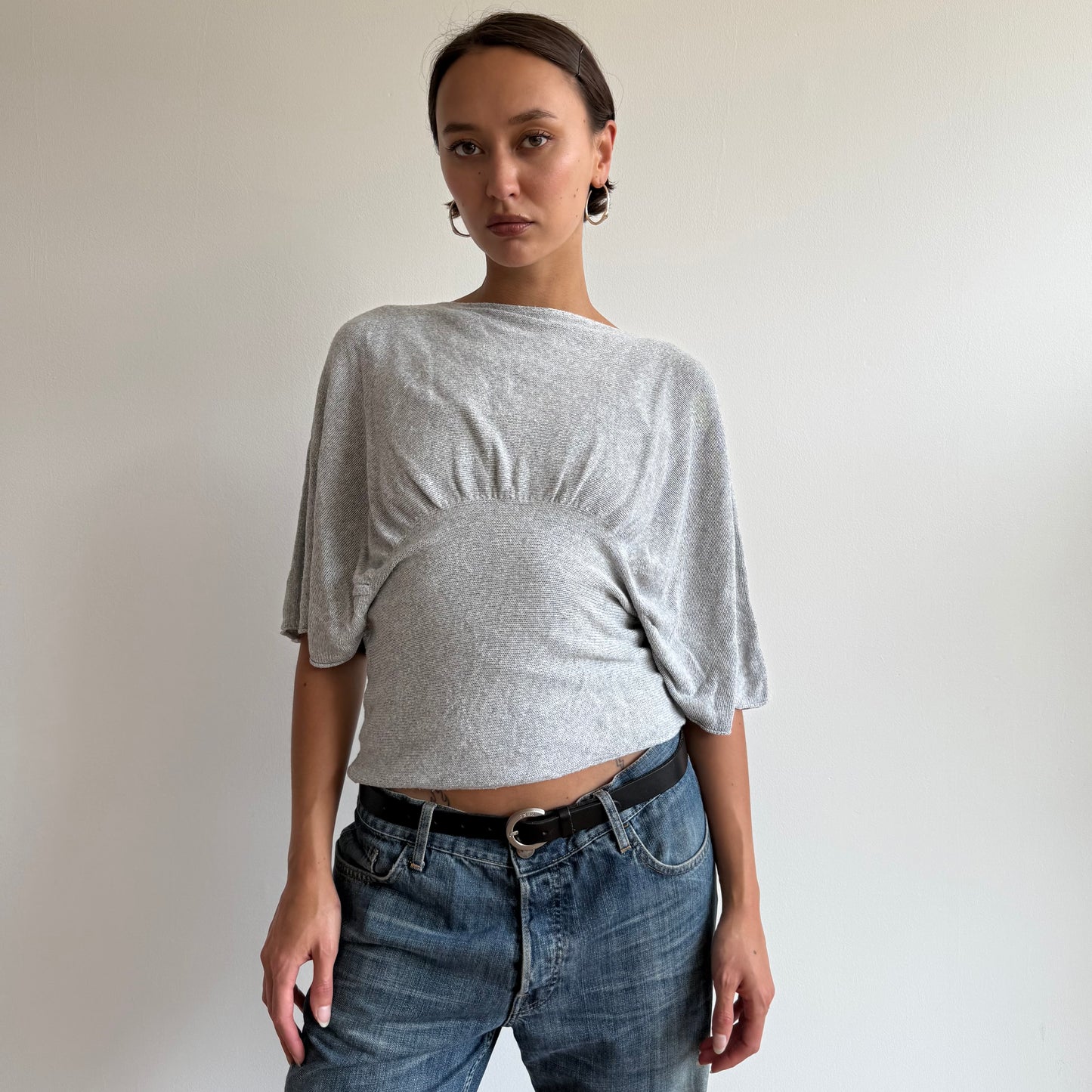 Grey batwing knit - Size S