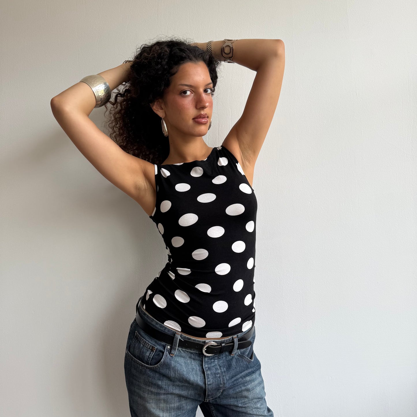 Large polka dot top - Size S