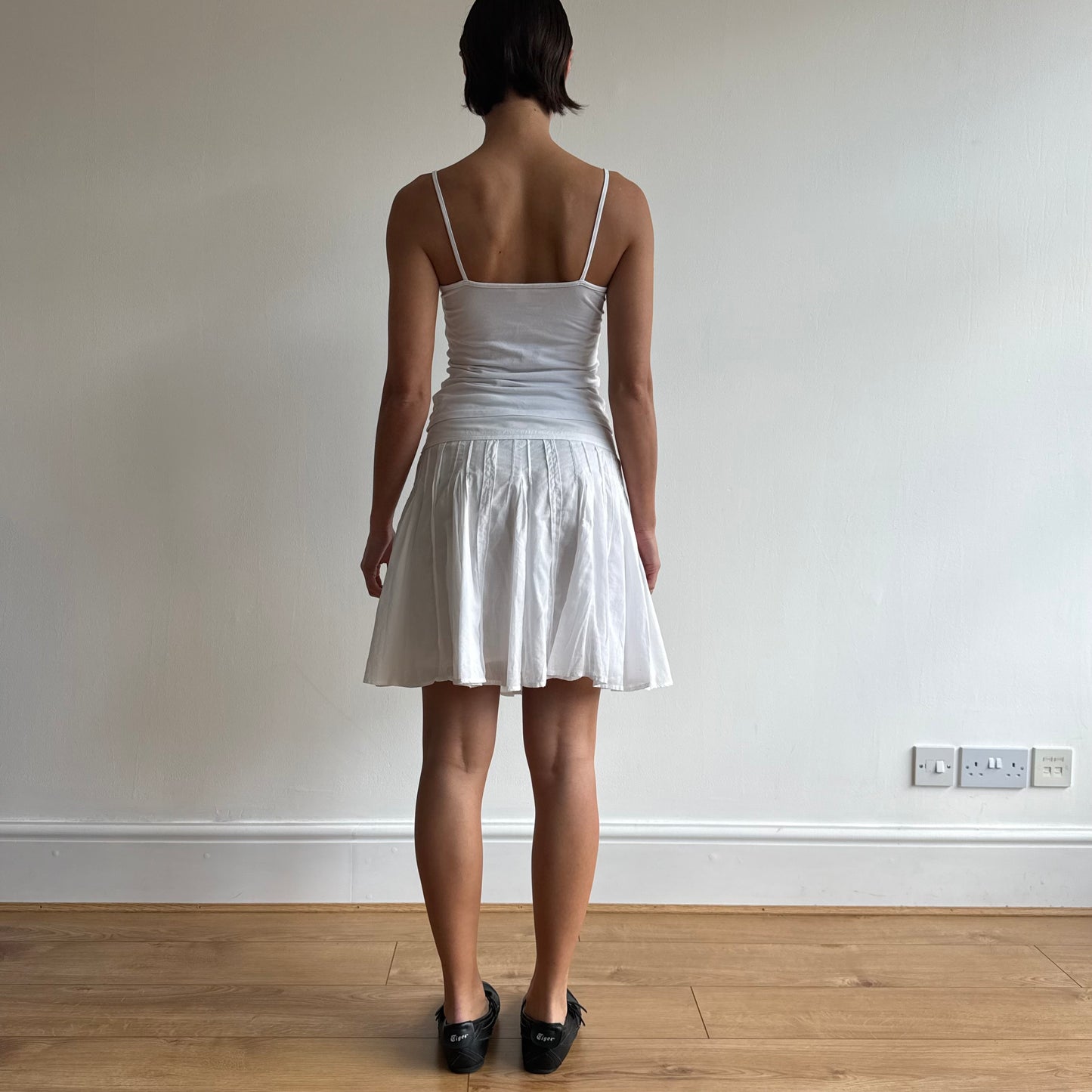 White linen midi skirt - Size S