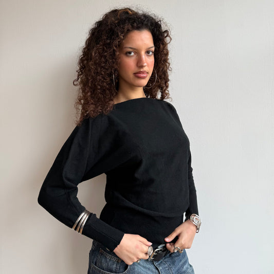 Black slouchy knit (4) - Size S