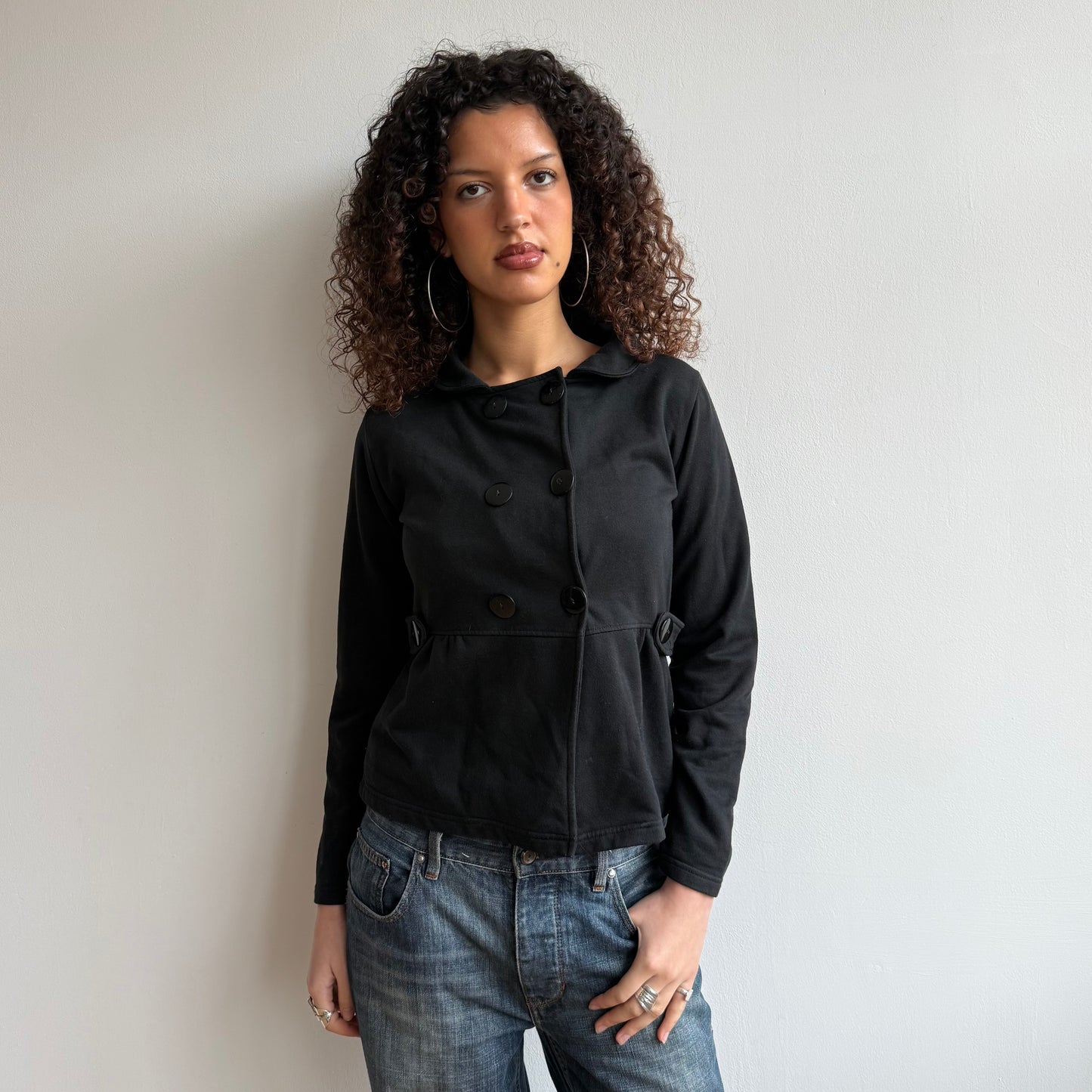 Black peacoat jumper - Size S/M