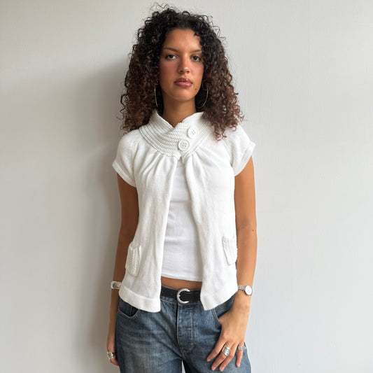 White button neck knit - Size M