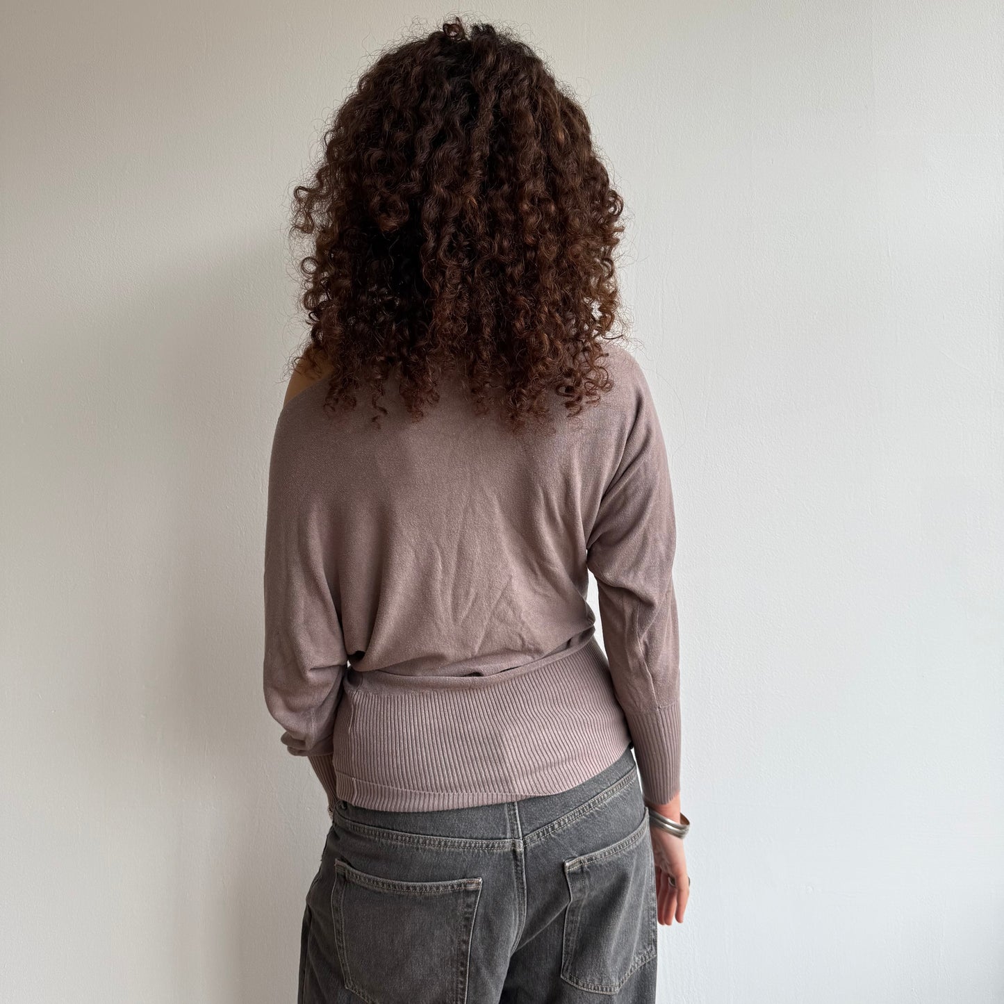 Beige (2) slouchy knit jumper - Size S-M