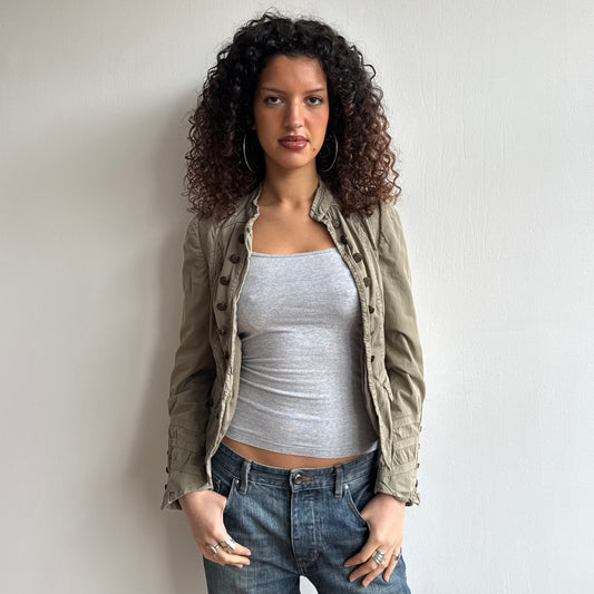 Khaki military jacket - Size S