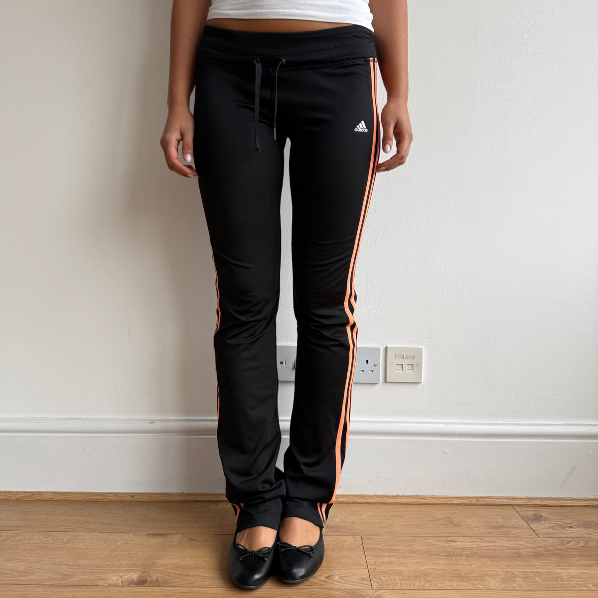 Black + Orange Adidas yoga pants - Size XS
