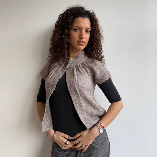 Brown knit Cardi - Size S