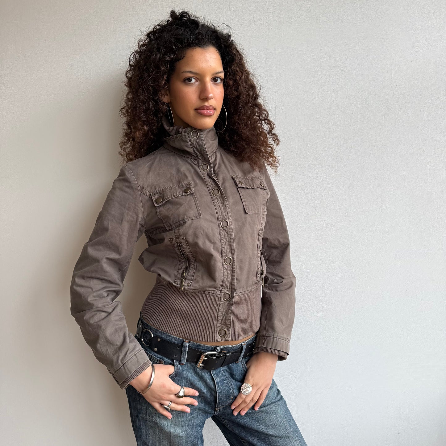 Khaki cargo jacket - Size S