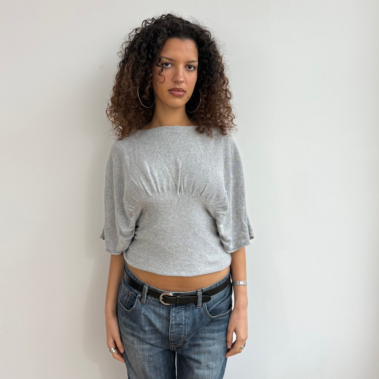 Grey batwing knit - Size S