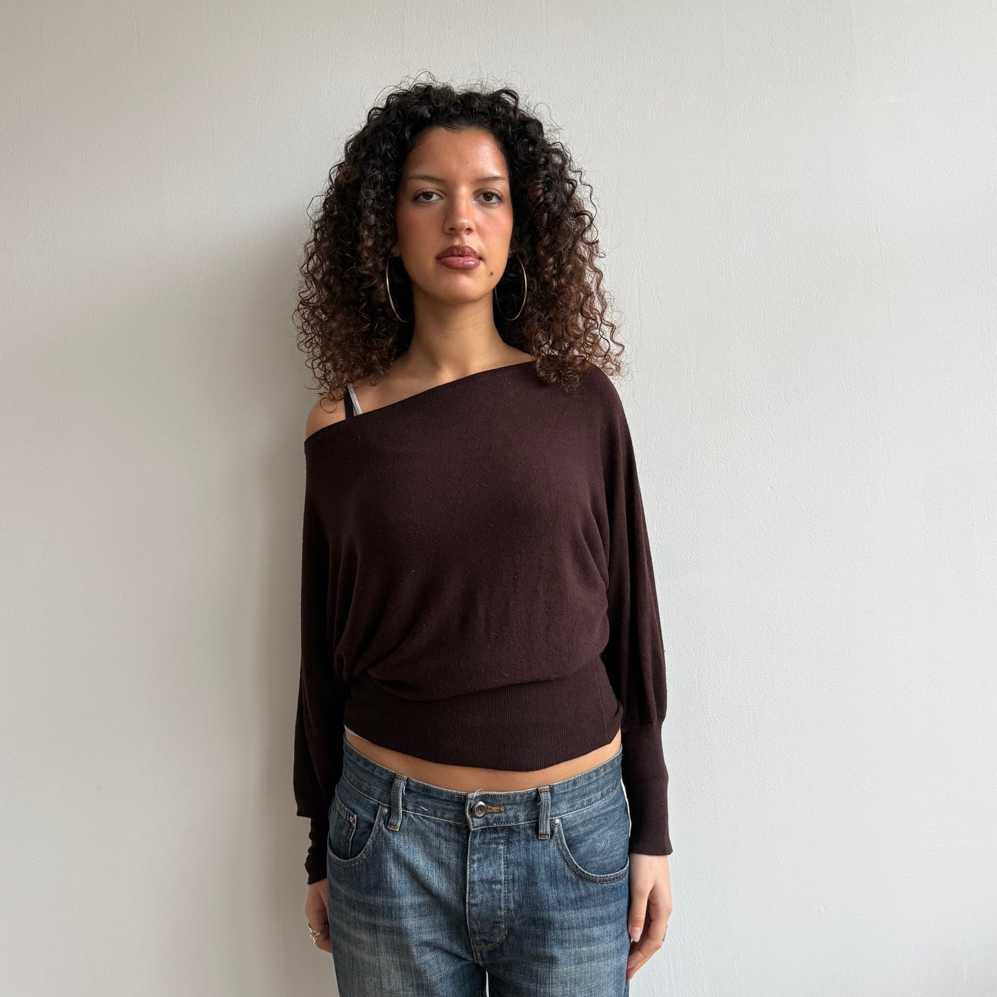 Brown slouchy knit - Size M-L