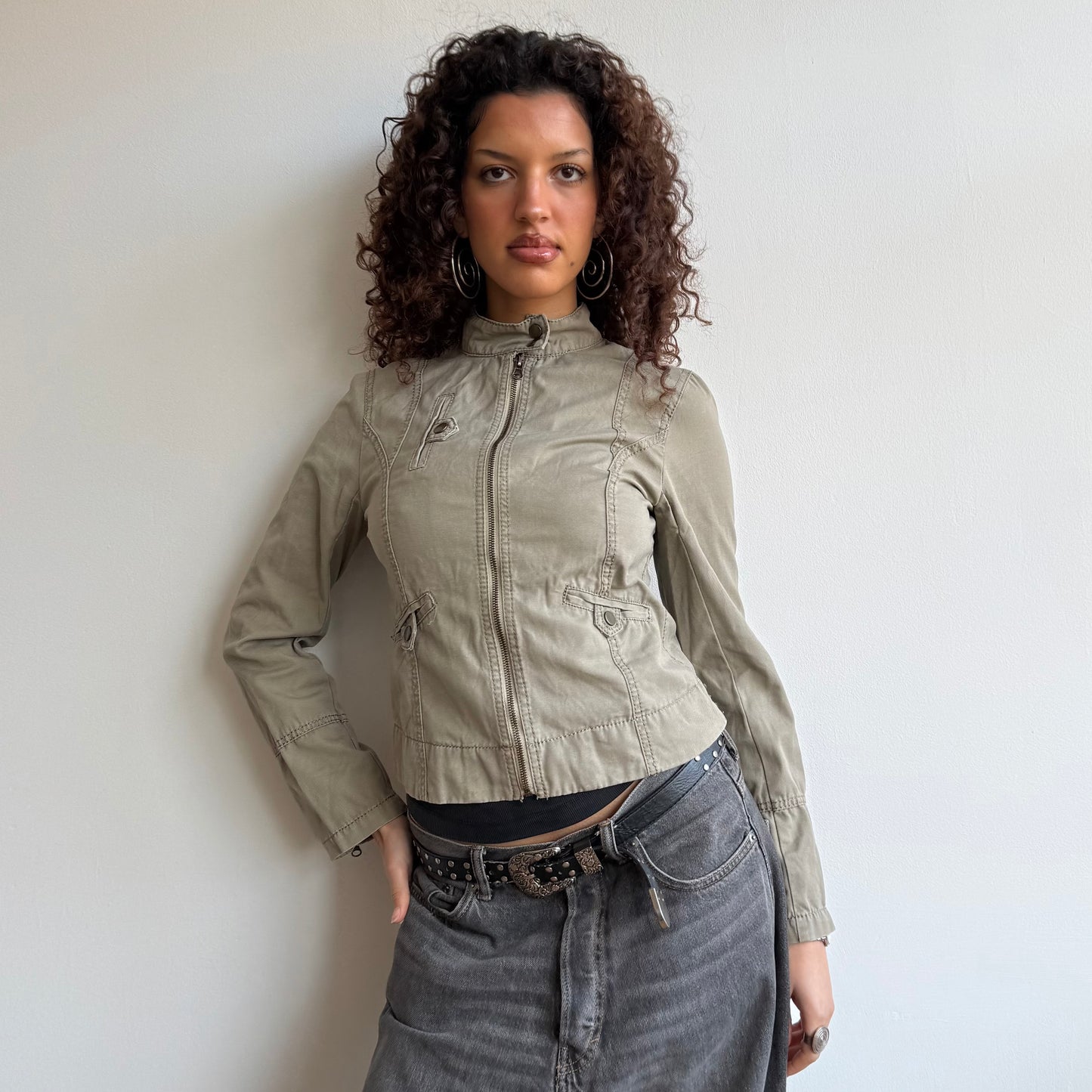 Khaki cargo jacket - Size S