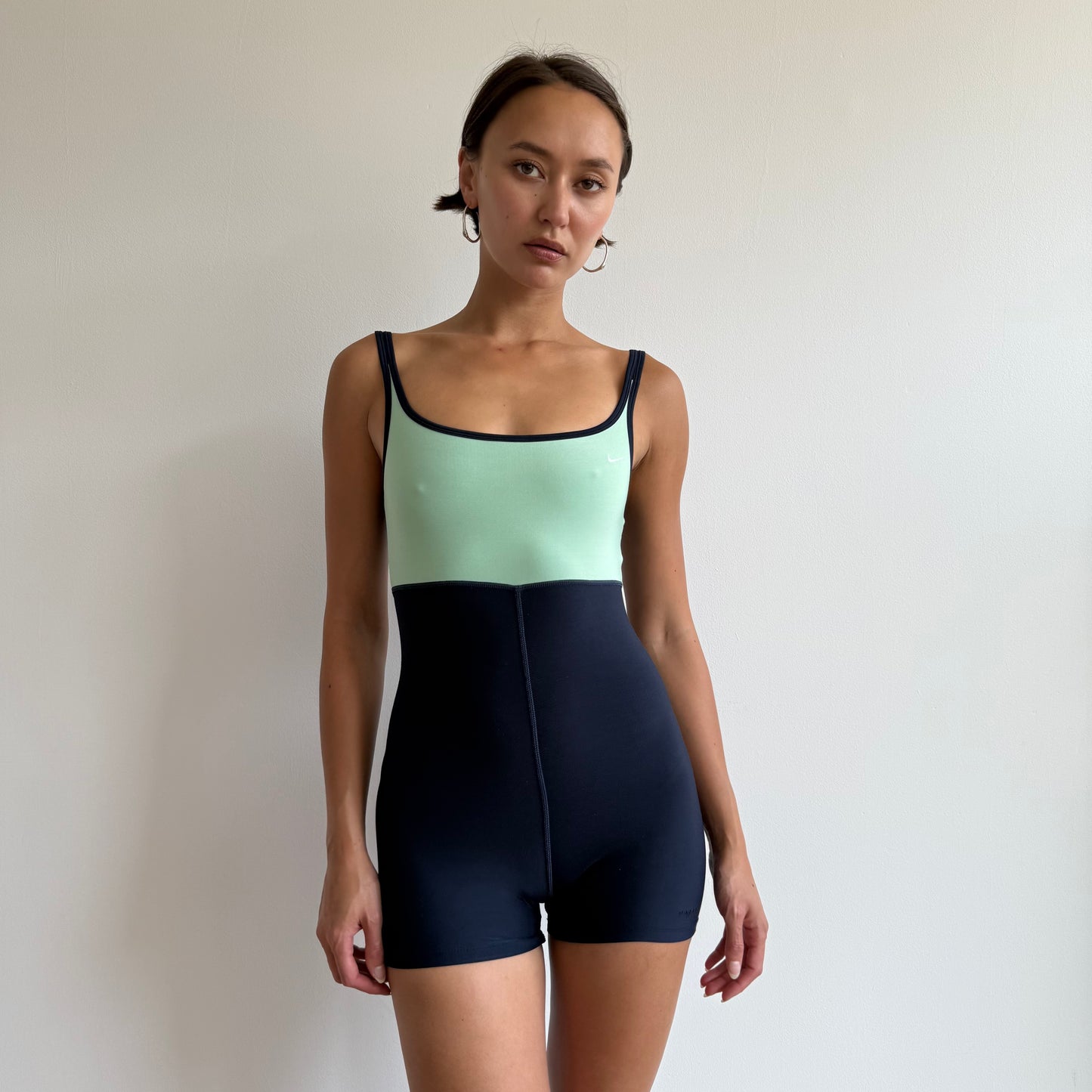 Mint + Navy Nike leotard - Size XXS-XS