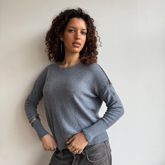 Blue slouchy knit jumper - Size S