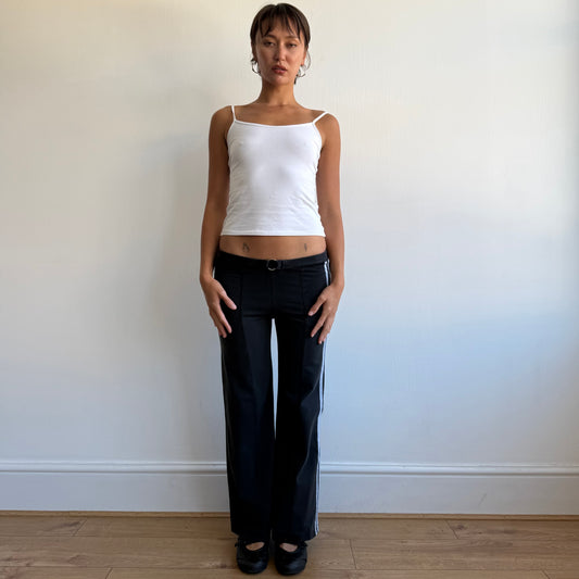 Black o-ring Adidas flared yoga pants - Size XS