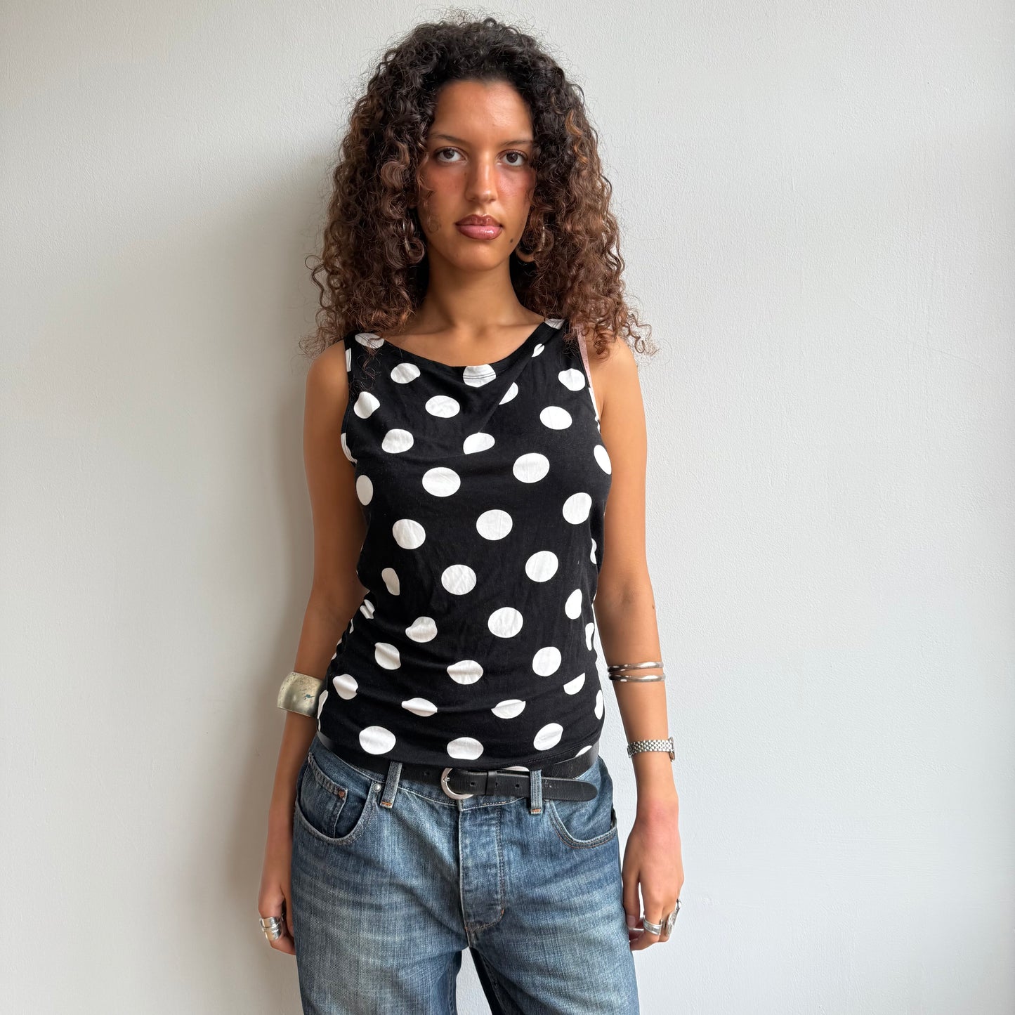 Large polka dot top - Size L