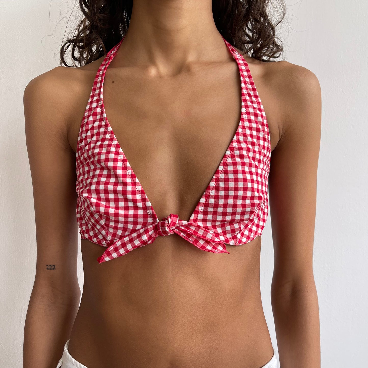 Red gingham bikini - Size S/M