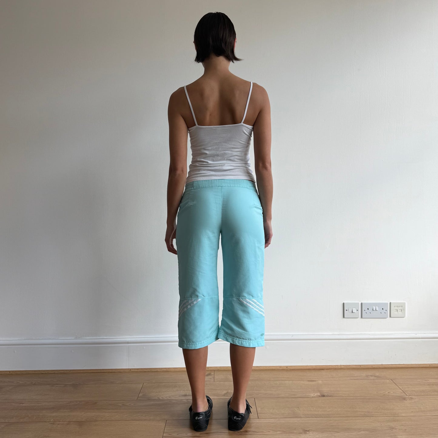 Turquoise Adidas capris - Size S/M