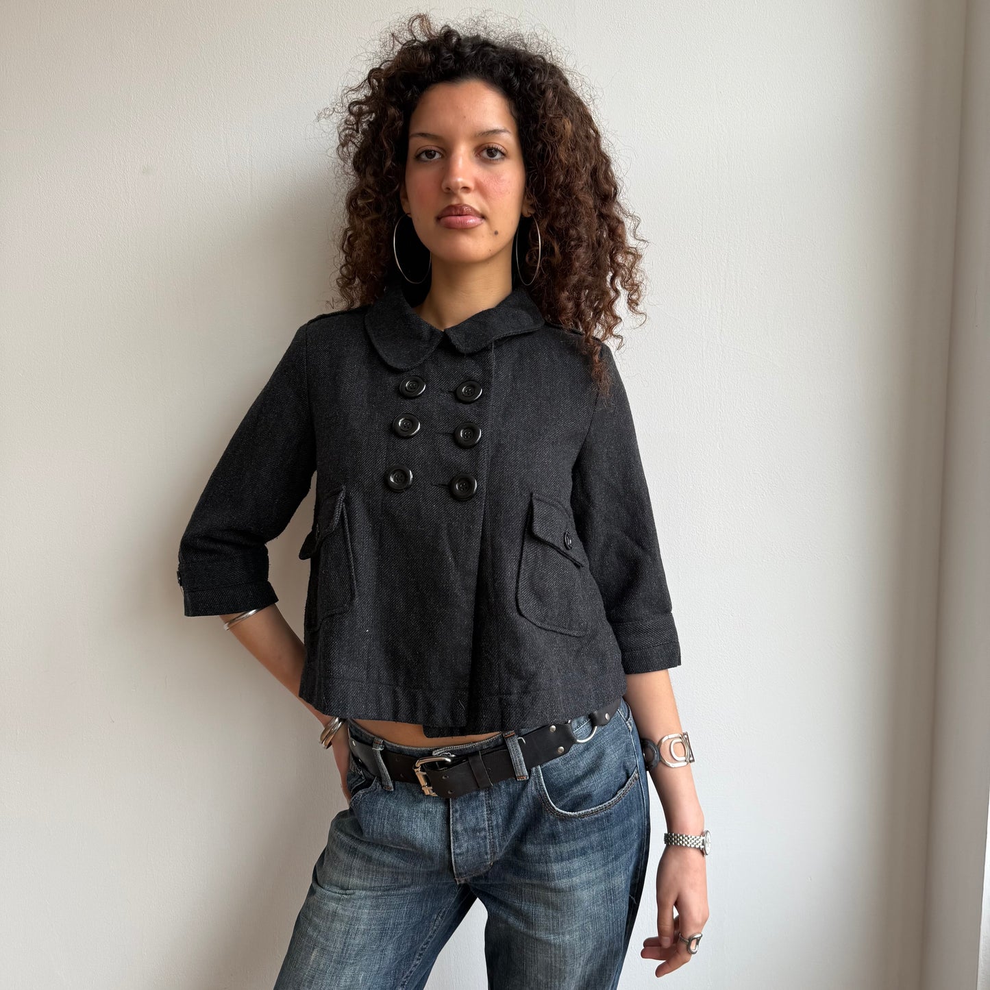 Charcoal peacoat - Size S/M