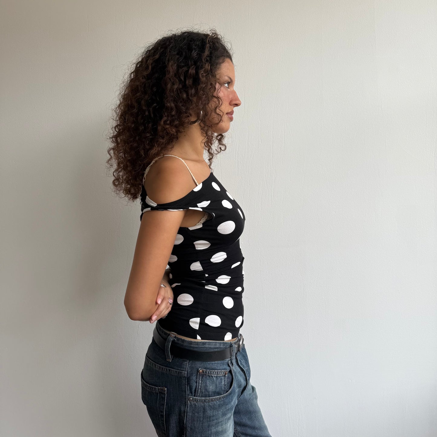 Large polka dot top - Size S