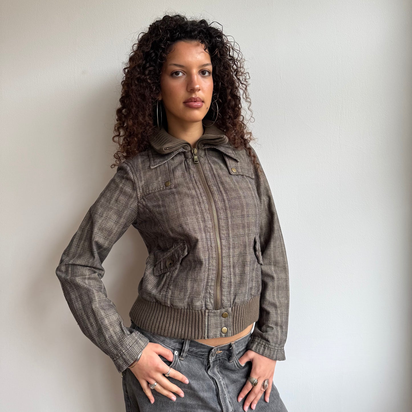 Plaid bomber jacket - Size S