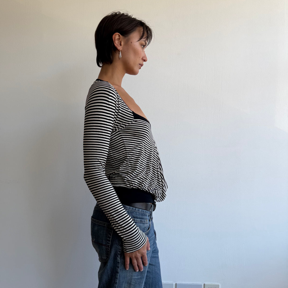Max Mara striped slouchy top - Size S