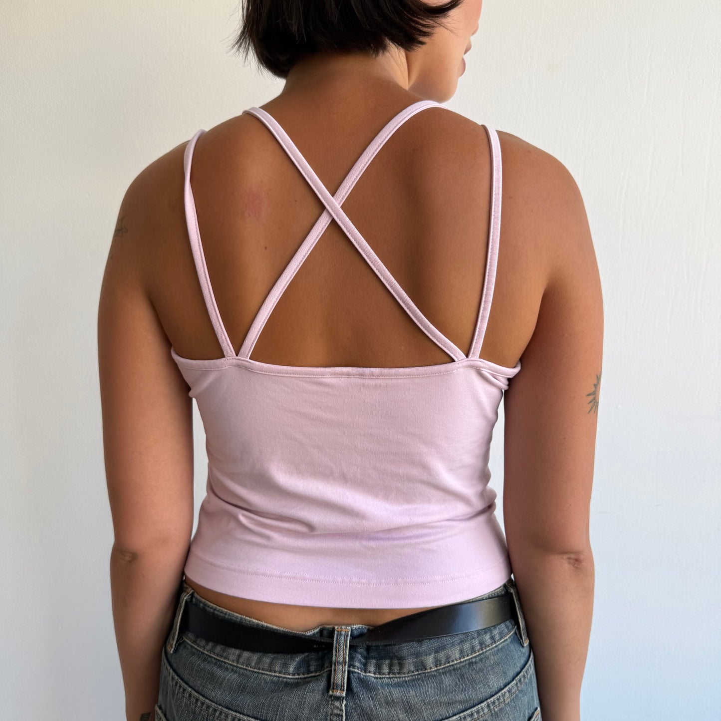 Pink Adidas racer back top - Size S