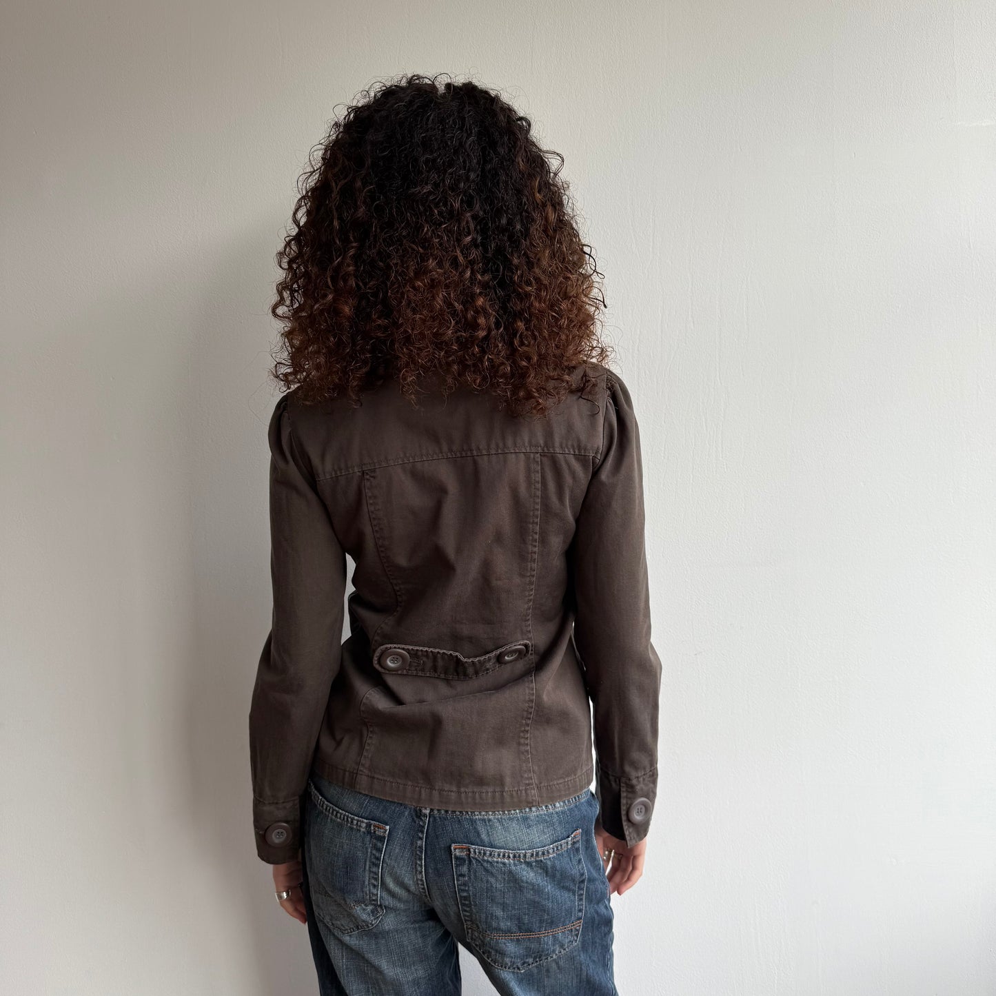 Brown double breasted peacoat - Size M