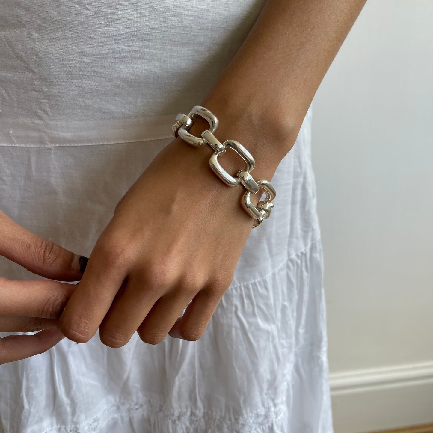 Silver link bracelet - O/S