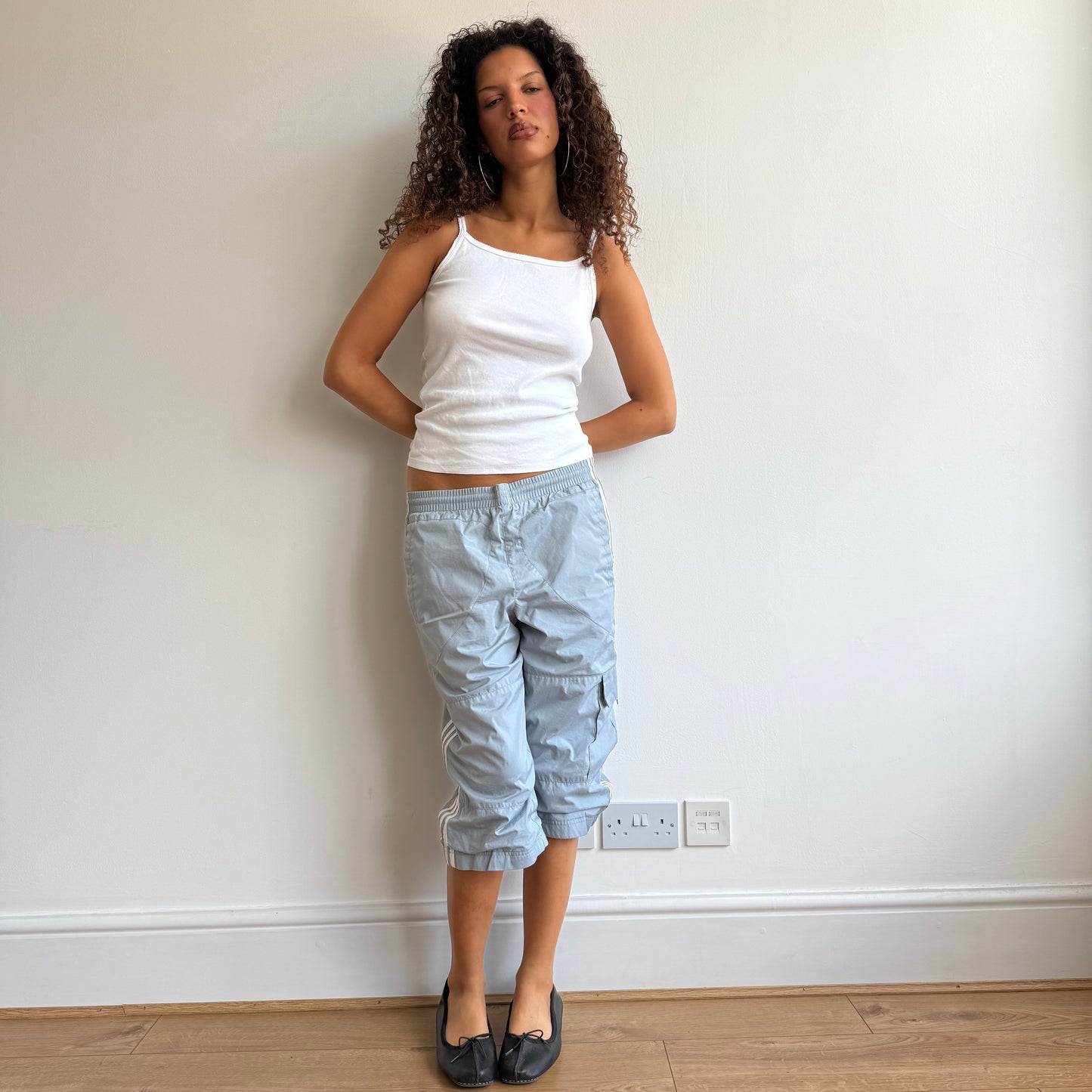 Grey Adidas capris - Size S