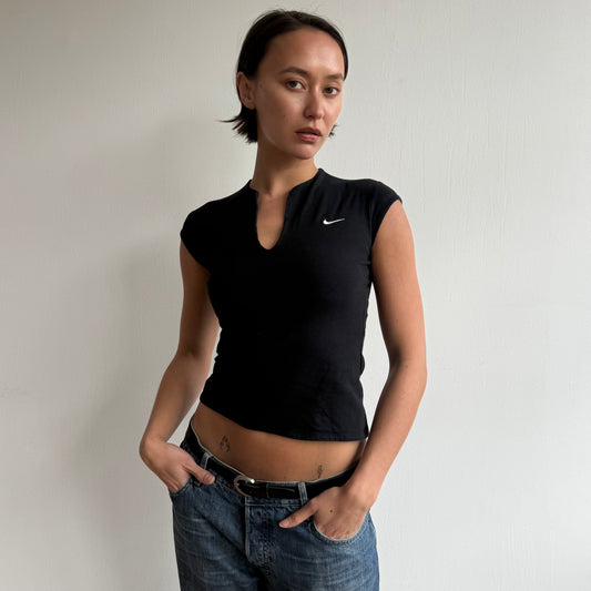 Black Nike swoosh top - Size S
