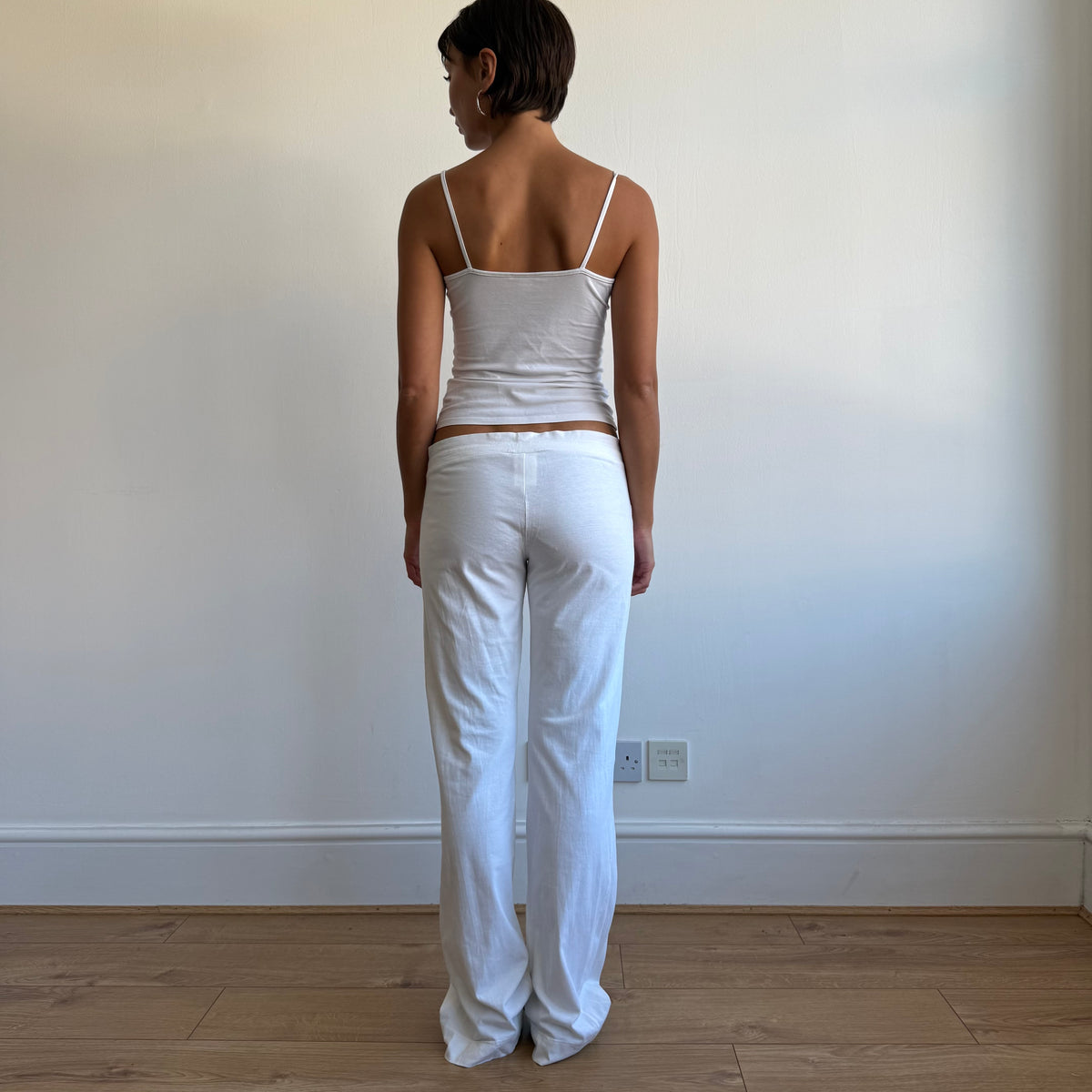 White + mint Adidas flared yoga set - Size M