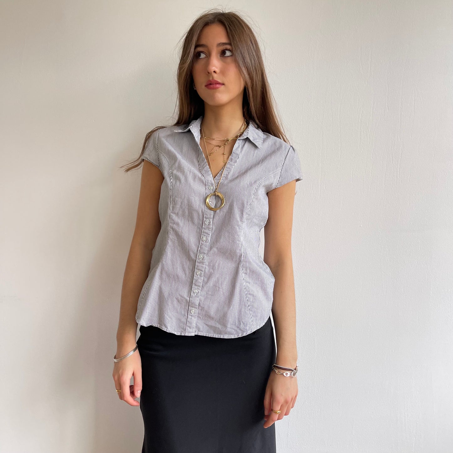 Blue stripe shirt - Size S