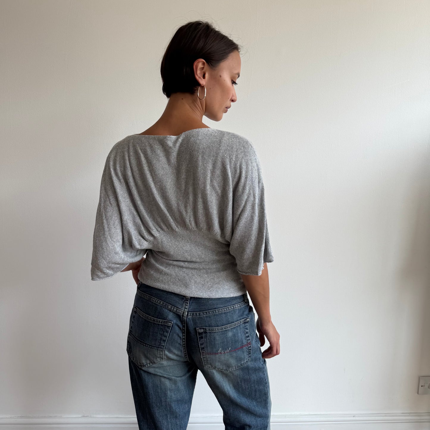 Grey batwing knit - Size S