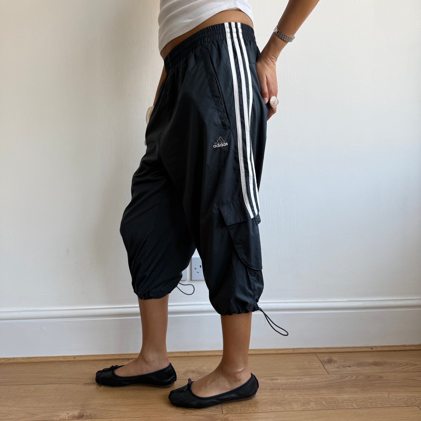 Navy Adidas capris - Size M